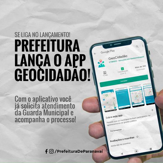 Município lança aplicativo Geocidadão, em Paranavaí