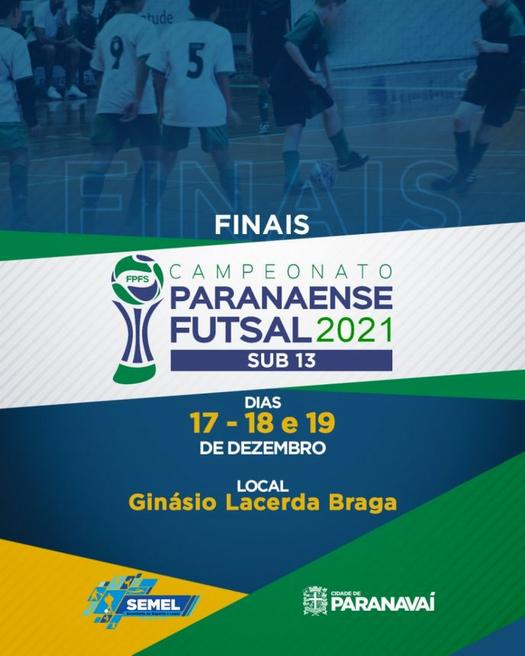 Paranavaí vai sediar campeonato paranaense sub-13 de futsal