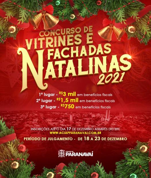 Inscrições para concurso de vitrines no comércio vai até o dia 17 de dezembro, em Paranavaí