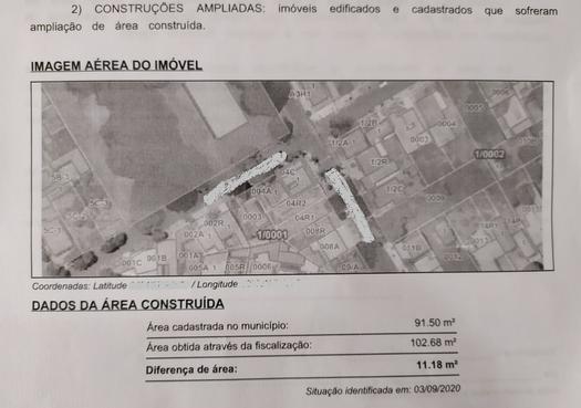 Município informa proprietários de imóveis sobre diferença na metragem de área construída, em Paranavaí