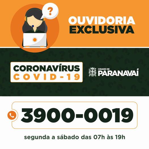 Município terá número exclusivo para tirar dúvidas sobre o novo Coronavírus, em Paranavaí