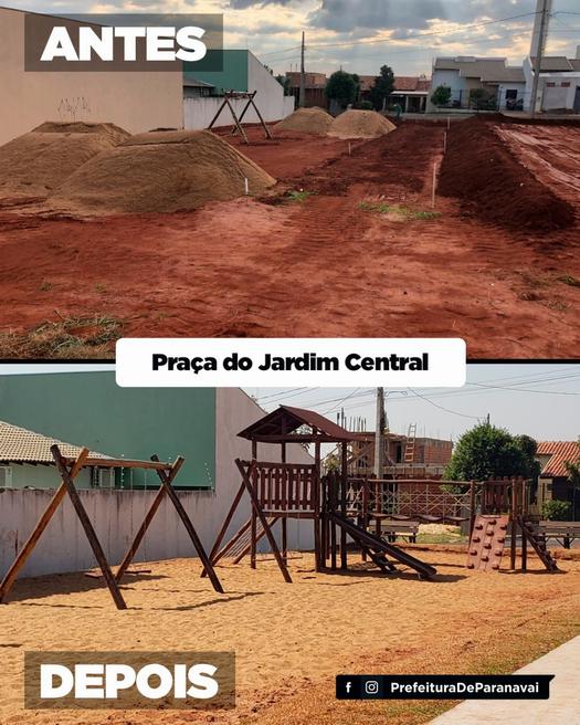 Praça do Jardim Central, em Paranavaí