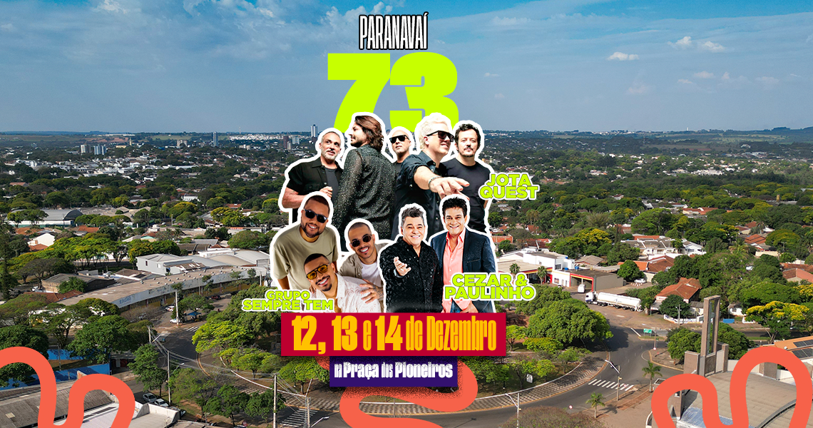Paranavaí celebra 73 anos com três shows nacionais no Natal Poesia