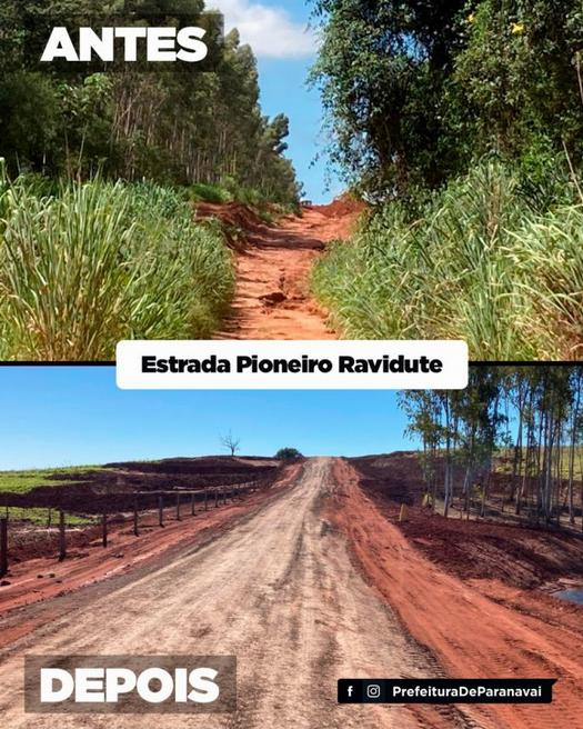 Município finaliza readequação da Estrada Ravidute, em Paranavaí