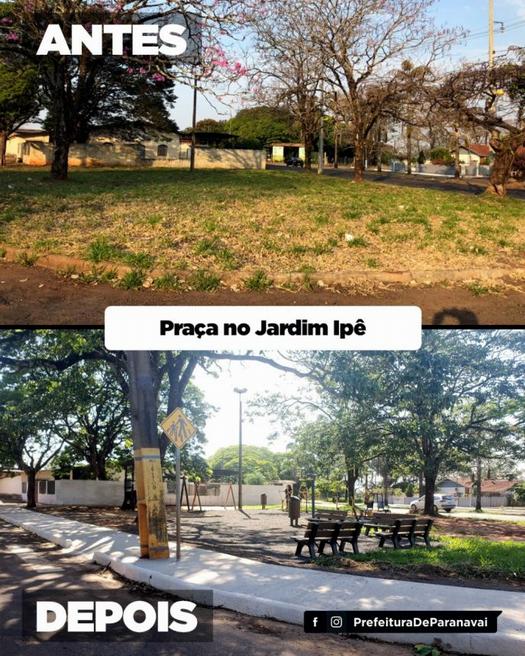 Município revitaliza praça no Jardim Ipê, em Paranavaí