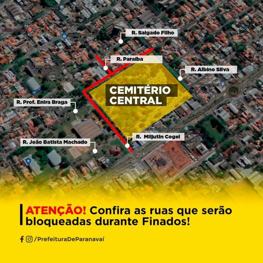  Município vai interditar trânsito em volta do cemitério central, em Paranavaí