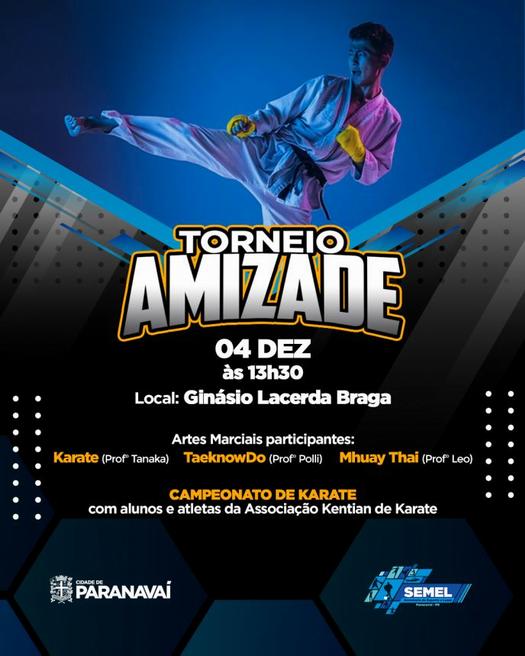 Torneio Amizade vai reunir praticantes de artes marciais de Paranavaí